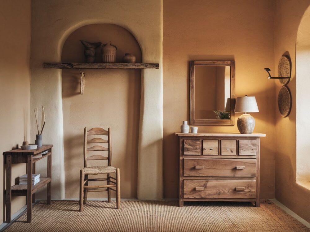 Inspiracja dla wnętrz z meblami w stylu rustykalnym